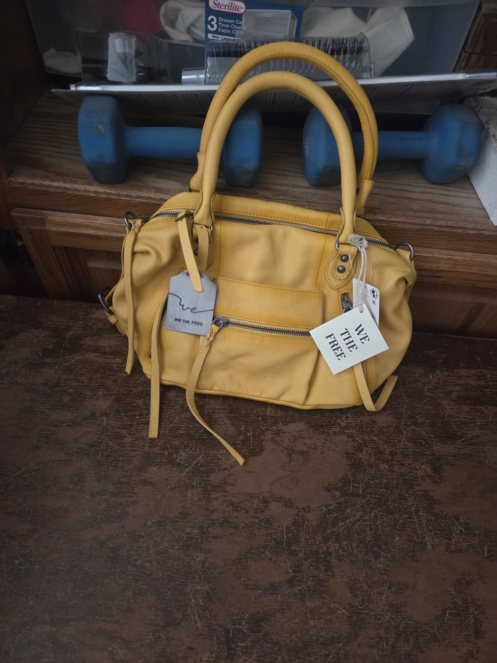 We The Free Golden Sunrise Yellow Leather Satchel/Crossbody SOLD OUT COLOR!